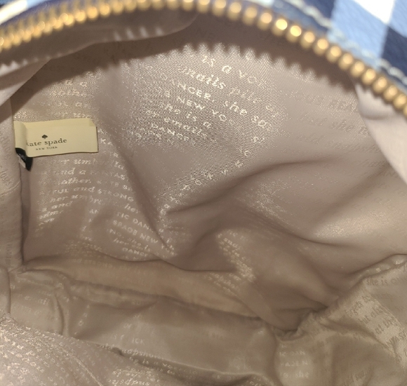 Kate Spade Navy and White Checkered Backpack main image 9